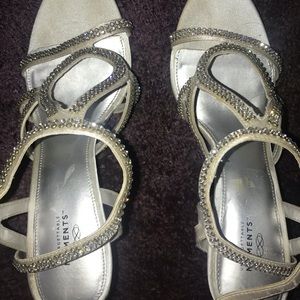 White/Silver Dress Heels
